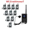 Freeshipping 1 FM Transmitter FT11 10 FM Radio Receiver PR13 Wireless Voice Transmission System For Guiding Church Meeting Training Uisft