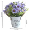 Декоративные цветы Daisy Flower Pot Home Office Office Desktop Vintage Style Fake Floral Decor