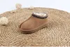 Barn småbarn Tasman II tofflor Tazz Baby Shoes Chestnut Fur Slides Sheepskin Shearling Classic Ultra Mini Boot Winter Mules Slip-on Wool Little Big 21-35 DF89