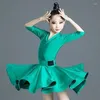 Stage Wear Latin Dance Costumes Children's Little Girls' Competition Regulations Performance Skirts Dresses