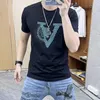 T-shirts pour hommes Designer Summer New T-shirt à manches courtes pour hommes Slim Fit Tiger Print European Mercerized Cotton Casual Round Neck Top T-shirt