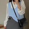 Bolsos de noche, bolso de hombro cuadrado pequeño de charol Vintage para mujer, bolsos de mano Retro a la moda de Color sólido para mujer, bolsos de mano Retro para mujer