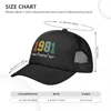 Ball Caps Classic 1981 Original Birthday Trucker Hat Women Men Personalized Adjustable Unisex Baseball Cap Spring