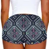 Damen Shorts Tribal Printing Bequeme Damen Sommer Sexy Hohe Taille Fitness Sport Anti-Shim Lifting Hip Leggings Weiblich