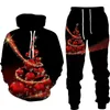 Men's Tracksuits Christmas Gift 3d Printing And Women's Fashion Hoodie Sweatpants Two-piece Love Couple Snowman Sweater Suit