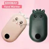 Rymdvärmare 6000mAh Portable Hand Warmer Double-Sided Heating USB Laddning Mobil Power Bank Reazerable Electric Winter Heater Outdoor Travel YQ231116