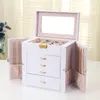 Storage Boxes Jewelry For Gifts Multifunctional Box Oxidation Resistant PU Drawer Treasure Chest Tool