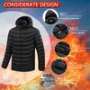 Homens Down Parkas Jaquetas de Inverno Mens Aquecido Jaquetas Homens Quente Casaco Ao Ar Livre Usb Aquecimento Elétrico Mulheres Casal Jaquetas Com Capuz Oversized S-2XL 231116