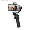 Stabilisatorer Hohem Isteady M6 3-Axis Handhållen smartphone Gimbal Selfie Stabilizer med magnetisk fullfärgsfyllningsljus för iPhone Q231116