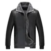 Herrenjacken Idopy Herren Winter Kunstlederjacke Fleece gefüttert Plus Größe M5XL Warm verdicken Business Casual PU und Mantel für Männer 231115