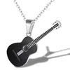 Chaînes Megin D en acier inoxydable guitare instrument de musique pendentif collier pour hommes garçons femmes amis cadeau bijoux de mode Kpop
