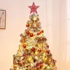 Weihnachtsdekorationen, Baumkronen-Stern-Ornamente, 20 cm, fünfzackige Anhänger, glitzernder Topper, Heim-Partyzubehör