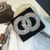 Blandad enkel 18K guldpläterad 925 Silver Luxury Brand Designers Letters Stud Geometric Famous Women Round Crystal Rhinestone Pearl Earring Wedding Party Brosch-22