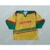 Custom LIETUVA LITHUANIA YELLOW HOCKEY JERSEY NEW Top Stitched S-M-L-XL-XXL-3XL-4XL-5XL-6XL