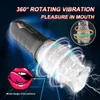 Pumpleksaker Automatisk elektrisk 360 ° Roterande sugande manlig avsugning Kolv Masturbator Cup Vagina Real Oral Vibrator Sex Toys For Adults Men 231116