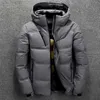 Heren Donsparka's Heren Winter Donsjack Met Kap Warme Mannen Jas Casual Herfst Opstaande Kraag Puffer Dikke Hoed Witte Eend Parka Mannelijke J1116