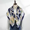 Scarves Scarf Business Wear Accessories College Wind Flower Printing 90 Small Square Hair Ribbon