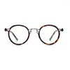 Lunettes de soleil Cadres Faits à la main Titanium Acétate Vintage Lunettes rondes Hommes Femmes Rétro Lunettes Cadre Optique Myopie Prescription JDA3131