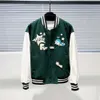 Bird Family Element 2023 New Youth Baseball Jersey Dingdang Cat Embroidery Men's Contrast Color Jacket Coat
