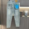 Men's Jeans Designer luxury Medusa Printing Luxury Pants Zipper Access Trousers Mild Wash Denim LIPT