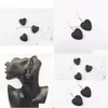 Örhängen halsband mode svart hjärta älskar lava stenhalsband örhängen smycken uppsättningar aromaterapi eterisk olja diffusor d dhgarden dhmkn