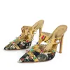 Chaussures de robe Liyke Runway Style Couleur Gem Femmes Pompes Pantoufles Cristal Strass PVC Transparent Mules Talons Hauts Fête D'été Chaussures De Bal 231116