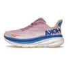 Hoka Clifton 9 Baskets montantes Hokas Chaussures Femmes Hommes Peach Whip Cloud Shifting Sand Noir Blanc Hoka Bondi 8 Chaussure de course Hommes Grande taille Baskets d'extérieur Baskets basses