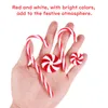 Christmas Decorations 60pcs Acrylic Candy Canes Twisted Crutch Xmas Tree Hanging Ornaments Year Party Home Kids Gift Toy