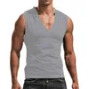 Men's T Shirts Men's Solid V Neck Tank Top Casual Breathable Sleeveless Shirt