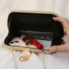 Kvällväska handväska med blad liten handväska plånbok crossbody bling chain party bankett för kvinnlig 231115