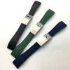 Watch Bands Flat Head Suitable For 20mm Silicone With Green Black Water Ghost Diver GMT Ditona Yacht Rubber Chain