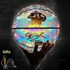 Balles réfléchissantes Glow Basketball Taille 5 7 Outdoor Street Cool Balls Glowing Basketballs lumineux Enfant Jeunes Adultes Balls 231115