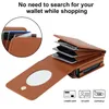 Luxury Shoulder Makeup Mirror Vogue Phone Case för Samsung Galaxy Folding Z Flip5 Flip3 Flip4 5G Robust Multiple Card Slots läderplånbok Kickstand Fold Shell