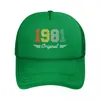 Ball Caps Classic 1981 Original Birthday Trucker Hat Women Men Personalized Adjustable Unisex Baseball Cap Spring