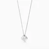 Collana di gioielli firmati Classic T-home S925 Ciondolo in argento sterling a doppia piastra con colla a goccia Collana con cravatta placcata diamante QYV3 VTWV