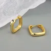 Orecchini a cerchio Huggie in argento sterling 925 per le donne Coreano Trendy Geometric Square Ear Jewelry Simple Personality EarringHoop