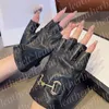 Mitaines en cuir de haute qualité pour femmes, gants classiques en métal sans doigts, automne hiver, cyclisme en plein air, marque Handschuh