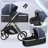 Strollery# 3 w 1 Baby Strollera Siedzona i położona w obu kierunkach powóz dla niemowląt Wysoka amortyzator Absorbera Noworodka Pram Q231116