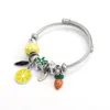 Bracelet printemps et été joli bracelet en acier titane ananas personnalisé pendentif Amazon bricolage pour femmes