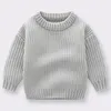 Pullover Baby Sweaters Autumn Winter Kids Boys Girls Long Sleeve Pure Color Knit Sweater Clothes 231115