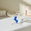 Vaser Klein Blue Bubble Vase Glass Nordic Home Decor Modern rum Dekoration Estetikbröllop Hydroponic Plant Pot 231116