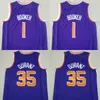 Stitch City Basketball Devin Booker Jersey 1 Men Bradley Beal 3 Kevin Durant 35 Team for Sport Fans Association Icon fick rent bomullsbroderiedödande högt