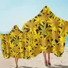 Towel Flower Hand-painted Microfiber Adult Children's Hooded Bath Wearable Beach