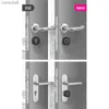 SMART LOCK RAYKUBE C1 TUYA BLE TT LOCK SMART DOOR LOCK MED 2-WAYS-justerbar cylinderlängd Fingeravtryck Lösenord App Nyckel IC-kort Unlockl231116