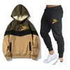 New Mens Brand Printed Tracksuit Brand Joggers Suit for Men 2Pcs Male Pullover Trousers Streetwear Clothes