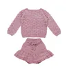 Pullor Toddler Baby Girl Pulls Popcorn Knit Sweater Girls Trickear pour vêtements automne hiver 231115