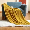 Cobertores Nordic sofá cobertores de malha abacaxi grade escritório nap lance cobertor para camas cor sólida colcha decoração de casa inverno xale quente 231116