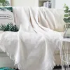 Blankets Home el Pure Cotton Bedding Office Sofa Knitted Cover Blanket With Tassel Tapestry For Bed Airplane Travel Decor Blankets 231116