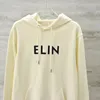 Erkek kapüşonlu sweatshirt 3d silikon çiftler giyim mektubu baskı botton kazak hoodies sweatshirt kadınlar yüksek cadde unisex sarı mavi tasarımcı kapüşonlu adam terler