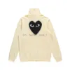 Högkvalitativ designer ovo hoodie com des Garcons sweatshirt mockneck cdg spela big hjärta hoodie zip up beige märke essentialhoodies bapes hoodie 2 fiur